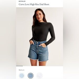 Abercrombie & Fitch Curve Love high rise Dad short